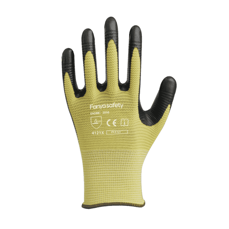 Lớp lót có gân polyester 13G với lớp phủ nitrile