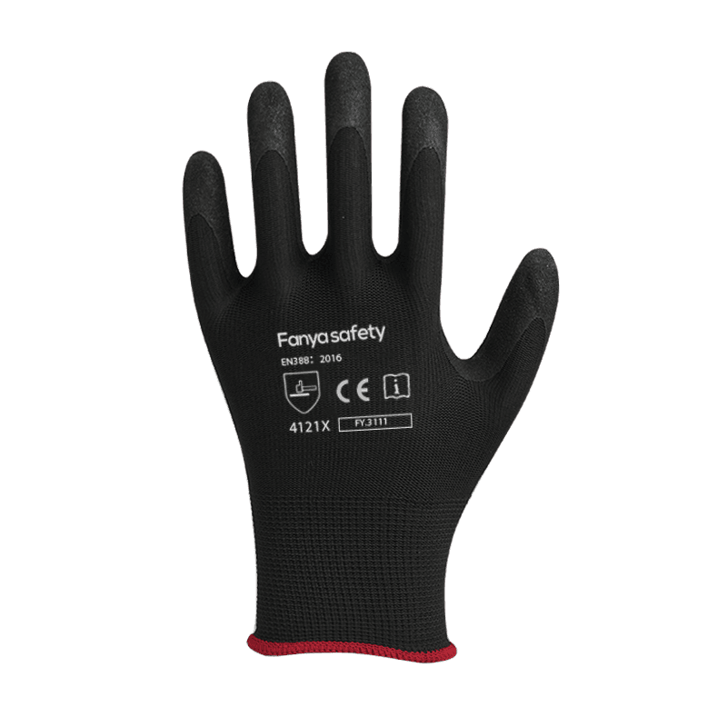 Lớp lót polyester 13G với lớp phủ nitrile cát