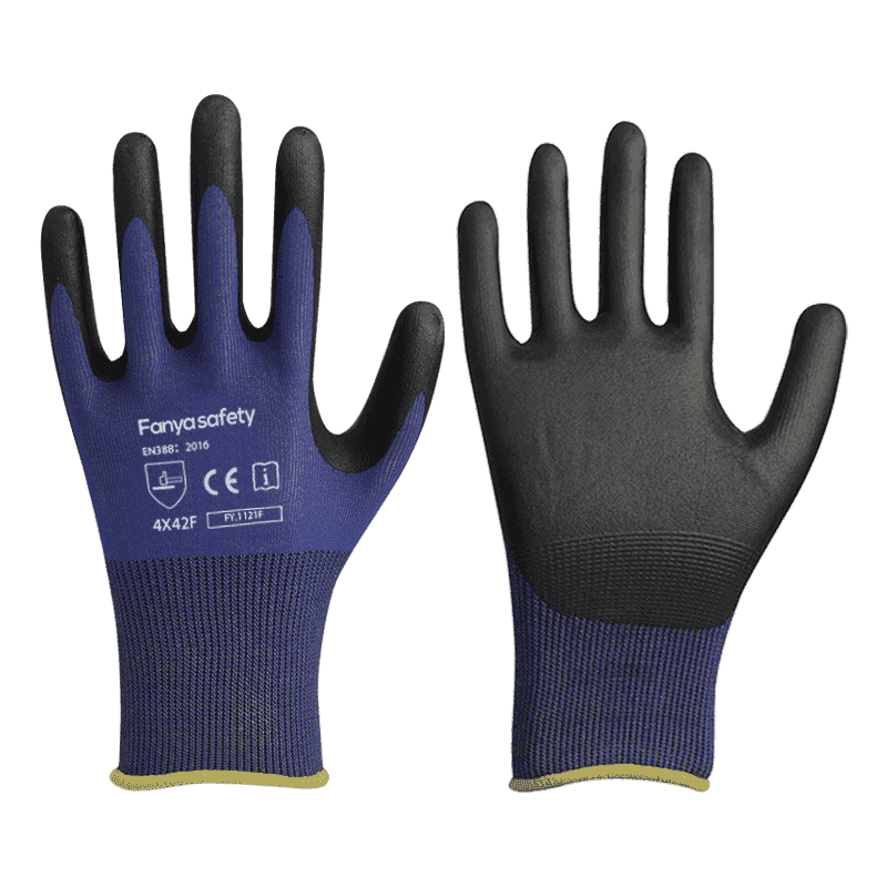 Lớp lót sợi thép / HPPE 18G với lớp phủ nitrile xốp