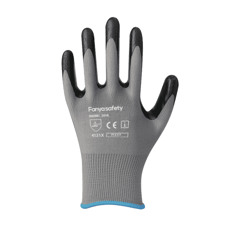 Lớp lót polyester 13G với lớp phủ nitrile Lớp lót polyester 13G với lớp phủ nitrile