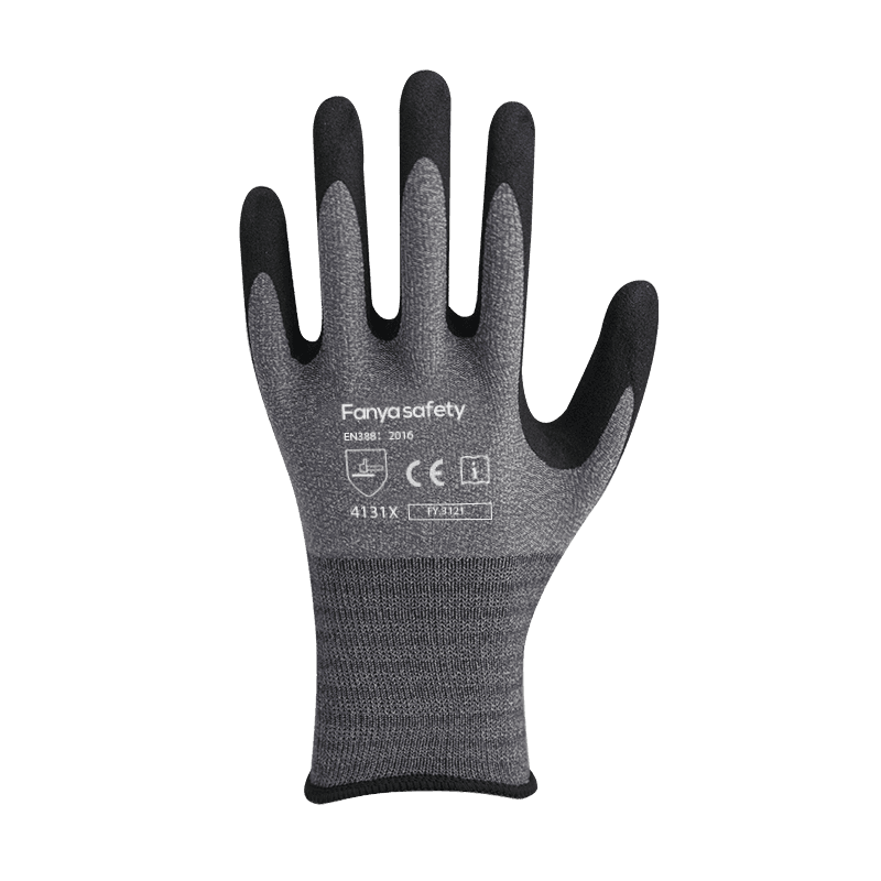 Lớp lót nylon/Spandex 15G với lớp phủ nitrile cát