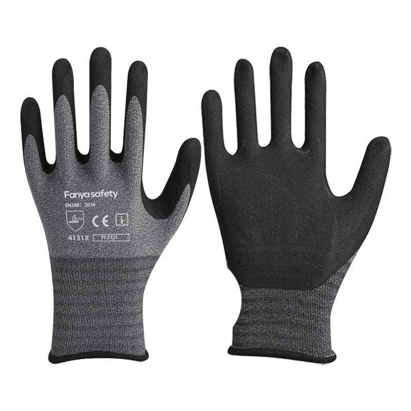 Lớp lót nylon/Spandex 15G với lớp phủ nitrile cát