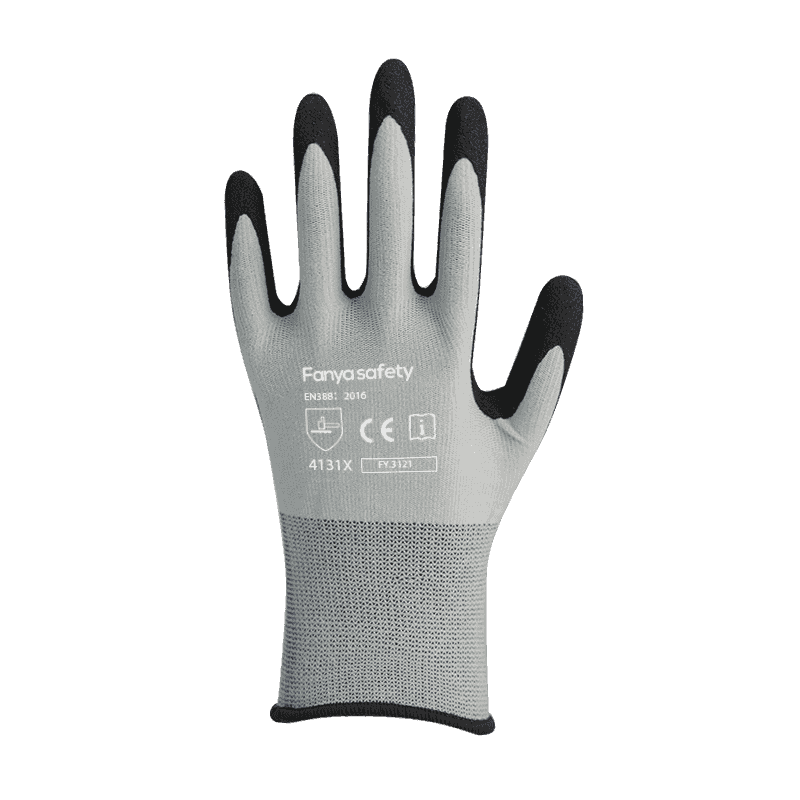 Lớp lót nylon/Spandex 15G với lớp phủ nitrile cát