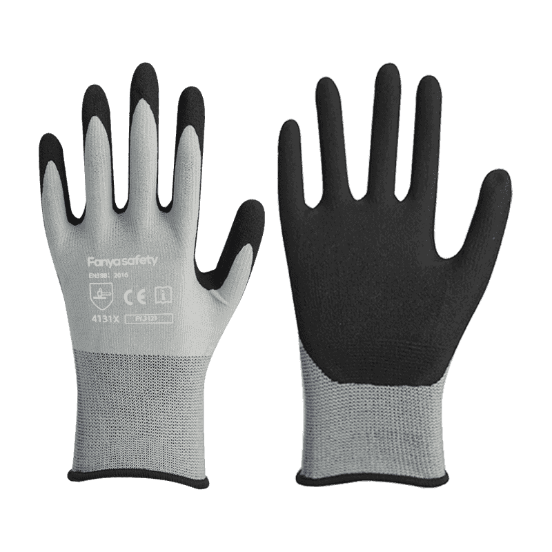 Lớp lót nylon/Spandex 15G với lớp phủ nitrile cát