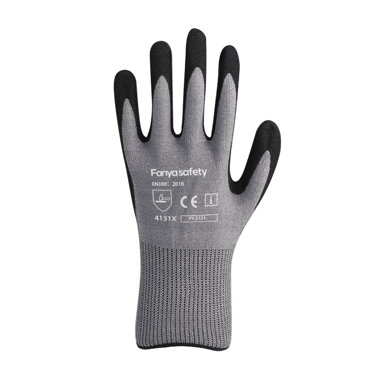 Lớp lót nylon/Spandex 15G với lớp phủ nitrile cát