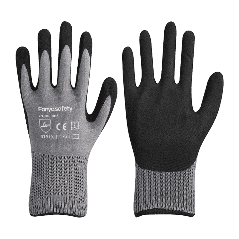 Lớp lót nylon/Spandex 15G với lớp phủ nitrile cát