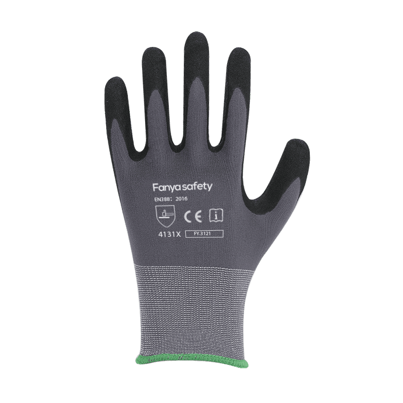 Lớp lót nylon/Spandex 15G với lớp phủ nitrile cát