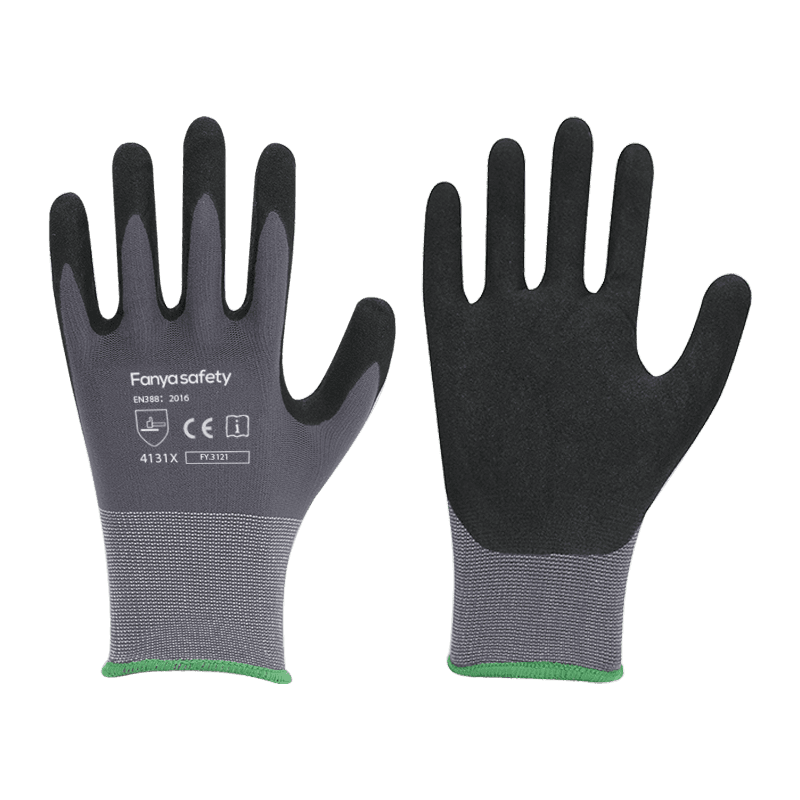 Lớp lót nylon/Spandex 15G với lớp phủ nitrile cát