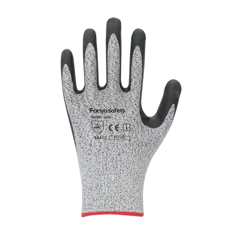 Lớp lót sợi thủy tinh / HPPE 13G với lớp phủ nitrile xốp